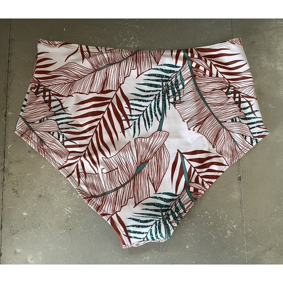 SHEIN Woman’s 2 Piece Bathing Suit Bikini Tank Floral & Solid Print New Medium - Picture 6 of 8